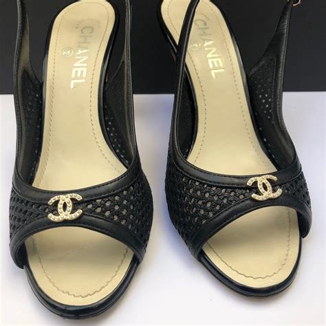 chanel chaussures slingback|chanel ladies high heel shoes.